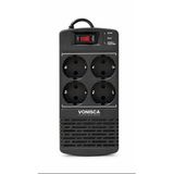 Vonisca Sr-1200 Avr 1200Va 600W 4 Prizli Otomatik Voltaj Buzdolabı, Kombi Tv Regülatörü