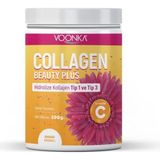 Vonka Voonka Beauty Collagen Plus Kollajen Tip 1 - Tip 3 Ananas Aromalı 300 G - Dezenfektan Hediyeli (%72 Alkol)