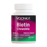 Vonka Voonka Biotin 5000 Mcg 60 Çiğneme Tableti - Dezenfektan Hediyeli (%72 Alkol)