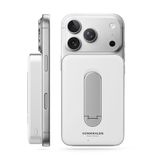 VONMÄHLEN Evergreen Mag ayaklık standlı: 10.000 mAh Qi2 Powerbank MagSafe ile uyumlu – 15 W kablosuz şarj + 20 W USB-C, entegre ayak, LCO pil, 3 yıl garanti – beyaz
