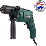 Vonroc Darbeli Matkap – 500W – Anahtarsız Mandren – Dahil. Yan Tutamak, Derinlik Durdurucu ve Saklama Çantası