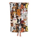 VOOHDDY Köpek Komik Yüz Hayvan Plaj Havlusu Yumuşak Emici Mikrofiber Hızlı Kuru Büyük Banyo Havluları Banyo Kadın Erkek Kız Havuz Kamp Seyahat Yüzme Piknik Spor