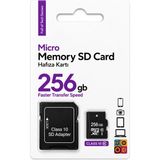 vooka 256 GB Micro Sd Hafıza Kartı Class 10 – Sd Adaptörlü Hızlı Veri Aktarımı, - FD7