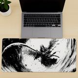 vooka 80X30 cm Xl Büyük Boy Mouse Pad | Kaymaz Tabanlı Geniş Gaming Mousepad | Klavye ve Mouse Uyumlu | Masaüstü Oyun ve Ofis Mouse Pad - Siyah - Beyaz
