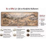 vooka 90X40 cm Orta Dünya Harita Tasarımlı Mouse Pad – Extra Large Gaming ve Ofis Masa Matı - Çok Renkli