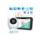 VOOKA Ape Lcd Ekranlı Gece Görüşlü Bebek Monitörü Bebek Izleme Kamerası Oda Sıcaklığı Kontrollü Kablosuz