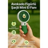 vooka Fan Soğutucu Meyve Figürlü Mini Vantilatör Klima Güçlü Serinletici Taşınabilir Şarjlı Masa Üstü Sessiz Standlı - Yeşil