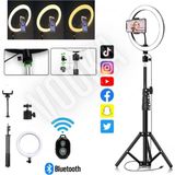 Vooka Lipon Ring Fill Light LED Işıklı Tripod 10 Inç Halka Youtuber Tiktok Makyaj Işığı Ayaklı 10 Inç