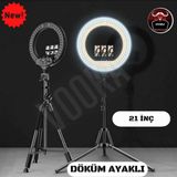 VOOKA Megalux Ring Light Led Işık Halkası 21 Inç 54 Cm Profesyonel Influencer Işığı Döküm Ayaklı