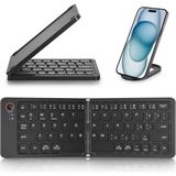 Vooka Mini Katlanabilir Bluetooth Klavye ve Telefon Standı iPad Mac Android Windows Uyumlu Hafif ve Taşınabilir - Siyah