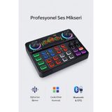 VOOKA Profesyonel Ses Mikseri Bluetooth 5.0 USB-C OTG Canlı Yayın Podcast Online Eğitim Uyumlu