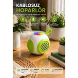 vooka Rgb Işıklı Taşınabilir Bluetooth Hoparlör 6W Güçlü Ses, 1200 Mah Batarya, Bluetooth 5.4, Tf Kart Destekli Mini Kablosuz Hoparlör - Beyaz