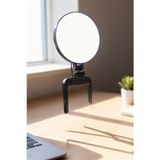 VOOKA Şarjlı 360° Dönebilen LED Dolgu Işığı 3 Renk Modlu Telefon Klipsli Type-C Kablolu Mini Ring Light