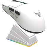 vooka Taaruz Kc4 Driverlı Kablosuz Rgb Gaming Oyuncu Mouse Akıllı Ekranlı 12000 Dpı 3 Modlu Manyetik Şarj Standlı - Beyaz