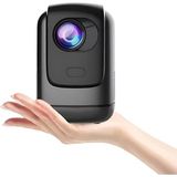 vooka Taşınabilir Sinema Projektörü Dahili Hoparlör 1920 * 1080P Ev Sineması Bluetooth Android 11 Akıllı Projeksiyon Wifi - Siyah