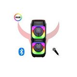 Vooka Trol Akıllı Taşınabilir Bluetooth Extra Bas Hoparlör, Disko Işıklı Karaoke Ses Sistemi, Mikrofon