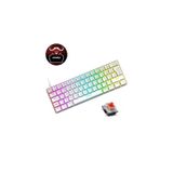 Vooka Trol Red Switch Mini Rgb Oyun Klavyesi Gaming Mekanik 62 Tuşlu 18 Led Usb Type-C Kablosu Beyaz Lcd