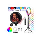 VOOKA Vilya 45cm Megalüx Döküm Ayaklı Profesyonel Kuaför Makyaj Çekimleri 18ınç 460 Led Ring Lıght
