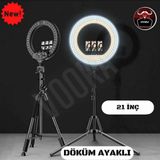 VOOKA Vilya Megalüx Döküm Ayaklı Profesyonel Kuaför Makyaj Çekimleri 21inç 560 Led Kumandalı Ring Lıght