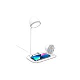 VOOKA Wireless Kablosuz Şarj Standı 3in1 Apple Iphone - Android Uyumlu Bluetooth Hoparlör Masa Lambası