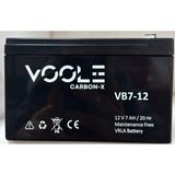 Voole 12 Volt 7 Amper Akü 151X65X94 1900GR - Siyah