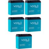 Voole 12V 24 Amper (Dik) Elektrikli Bisiklet Aküsü 5'lü Paket