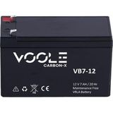 VOOLE 12V 7 AH AKÜ KURU TİP (151*65*94) (BÜYÜK FİŞLİ) (1.90 KG) CARBON-X VRLA BATTERY