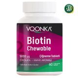 Voonka Biotin Chewable Takviye Edici Gıda 60 Tablet 10 Adet