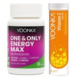 Voonka One & Only Energy Max 32 Tablet+Voonka Vitamin C 1000 Mg Glutathione Complex 15 Efervesan Tablet - --