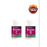 Voonka Vitamin C Portakal Aromalı 60 Adet Çiğneme Tableti + Vitamin D İçeren Takviye Edici Gıda 90 Kapsül