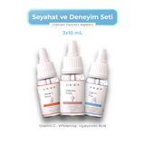 VOOP Seyahat ve Deneyim Cilt Bakım Serumu Seti 3x10 ml - Vitamin C + Whitening + Hyaluronic Acid