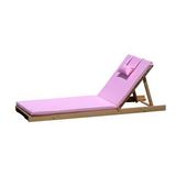 Vooyt Şezlong Minderi Su Itici Kumaş 180X60X5 Pembe