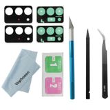 Vophoeen 2 adet OEM Orijinal Arka Arka Kamera Cam Lensi Yedek Samsung Galaxy Note 20 Ultra 5G (Tüm Taşıyıcılar) için, Onarım Alet Seti + Temizleme Bezi