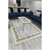 VOPTEKS Gold Halı Salon Halısı Makinede Yıkanabilir Halı Kaymaz Taban Halı