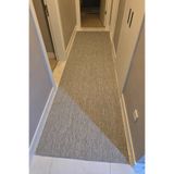 VOPTEKS Hasır Halı Gri Yolluk Jüt Halı Kilim Yıkanabilir Halı