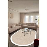 VOPTEKS Oval Vizon Halı Salon Halısı Makinede Yıkanabilir Kaymaz Taban Halı