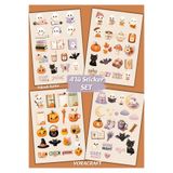 VORACRAFT 4'lü Cadılar Bayramı Tatlı Hayalet Sticker Set Ajanda Bullet Journal Planlayıcı Scrapbook D00049