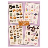 VORACRAFT 4'lü Cadılar Bayramı Tatlı Hayalet Sticker Set Ajanda Bullet Journal Planlayıcı Scrapbook D00050