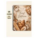 VORACRAFT Rustic Tarif Defteri, 50 Yaprak /100 Sayfa, A5 / Tel Spiral TRF0022