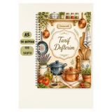 VORACRAFT Yemek Tarif Defteri, 50 Yaprak /100 Sayfa, A5 / Tel Spiral TRF0039