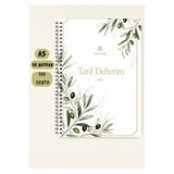 VORACRAFT Yemek Tarif Defteri, 50 Yaprak /100 Sayfa, A5 / Tel Spiral TRF0040