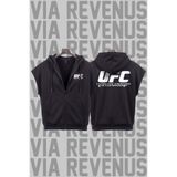 Vordevia Baskılı Kolsuz Fermuarlı Kapüşonlu Sweatshirt Geniş Kalıp 3 İplik Şardonlu Spor Yelek