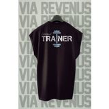 Vordevia Personal Trainer Sırt Baskılı Sıfır Kollu Bisiklet Yaka Spor Tshirt