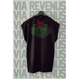 Vordevia Rey Mysterio Sırt Baskılı Sıfır Kollu Bisiklet Yaka Spor Tshirt