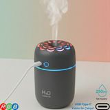 Vorex 250ML Rgb Işıklı Süper Sessiz Type-C Mini Hava Nemlendirici & Aroma Difüzör - Gri