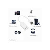 VOREX Gabble 7.1 USB Ses Kartı - Mikrofon Kulaklık Adaptörü - Tak Çalıştır PC/PS4/PS5 Uyumlu