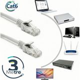 Vorex Gabble Cat6 Yüksek Hızlı Ethernet Kablosu | Gigabit Internet Ağ Kablosu | Tak Kullan | 3 Metre - Açık Gri