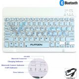 Vorex PL-366 Bluetooth Kablosuz Klavye – Type-C Şarjlı, Tablet Telefon Pc Uyumlu - Mavi