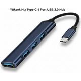 VOREX Type C To 4 Port USB 3.0 Hub OTG Çoğaltıcı Çoklayıcı Adaptör – Yeni Model Laptop Uyumlu