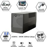 Vorex Upset Microactive 650VA 395W Line-Interactive Ups Kesintisiz Güç Kaynağı 2 Priz